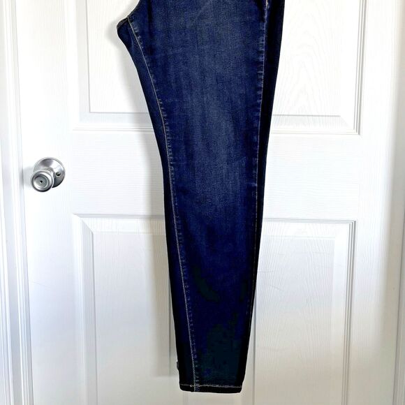 Lane Bryant GENIUS FIT Skinny Ankle Jeans, Size 18 (39x31) Dark Wash, Exc. Cond. - Picture 6 of 15